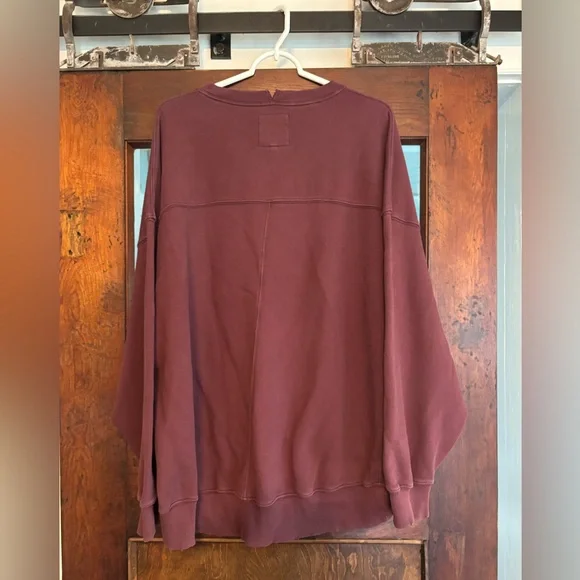 Aerie Deep Burgundy Sweatshirt - Picture 2 of 3